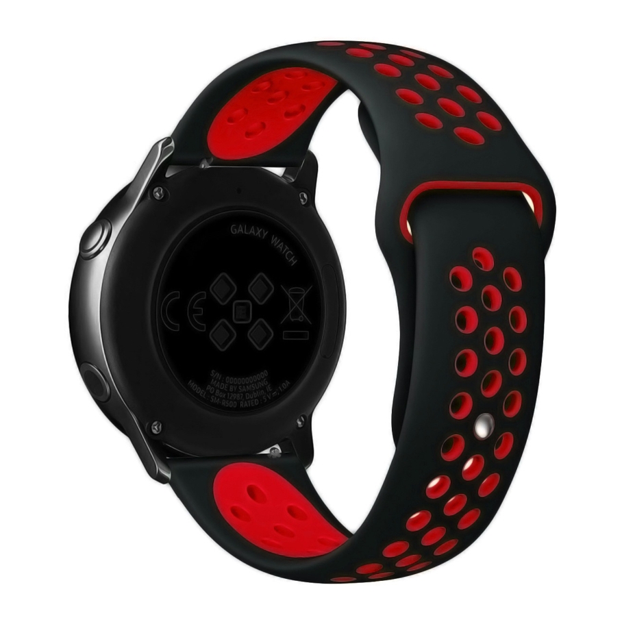 Ремешок Универс 22mm N Sport для Samsung/Amazfit/Huawei (Black/Red)