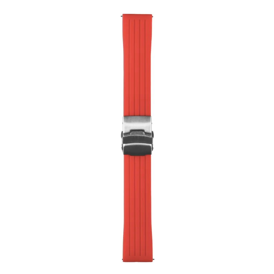 Ремешок Универс 22mm Silicone+Metal lock для Samsung/Amazfit/Huawei, цвет красный