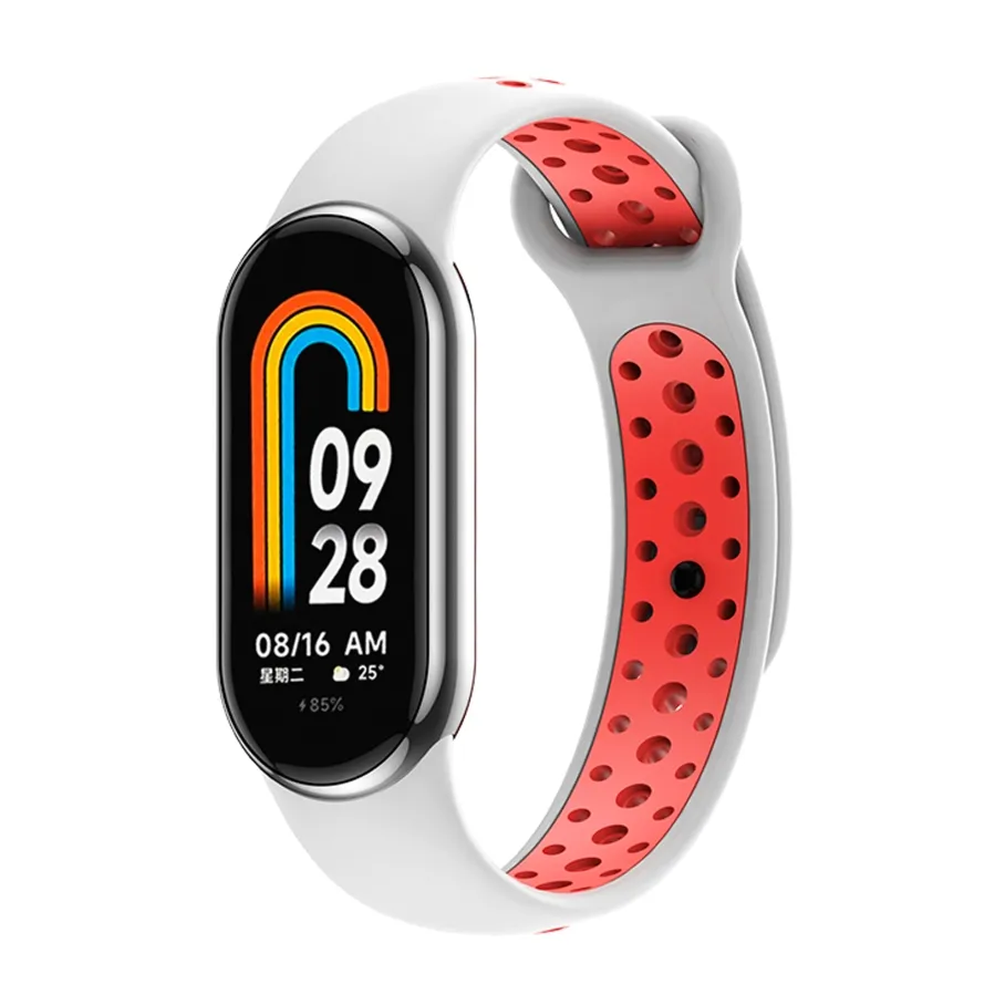 Ремешок для Xiaomi Mi Band 8 / 9 N Sport, цвет белый/красный