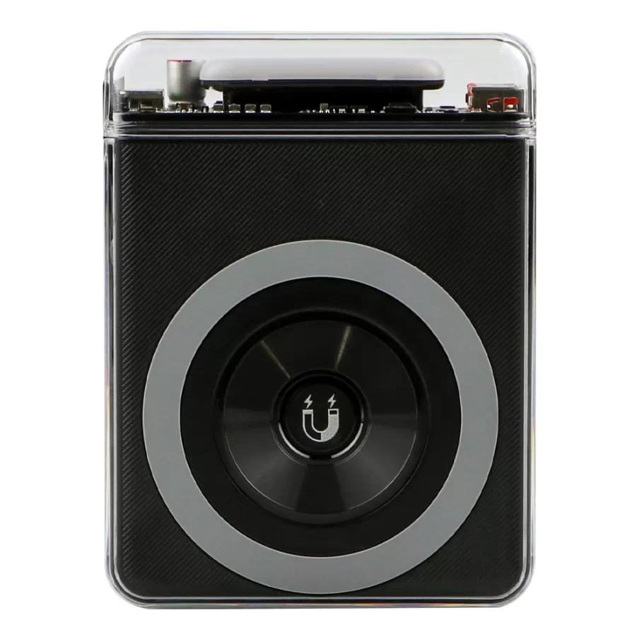 Power Bank XO PR226 Mini Transparent Magnetic Absorption 15W 10000mAh, цвет черный