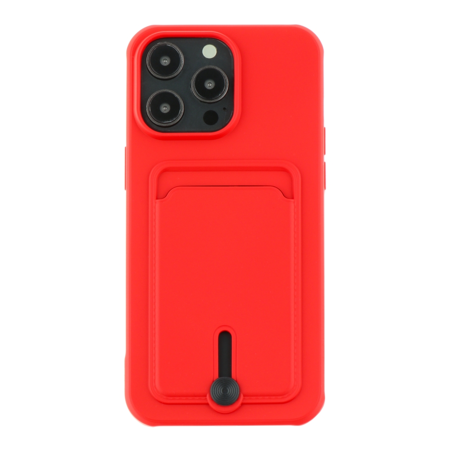 Чехол TPU Colorfull Pocket Card для iPhone 15 Pro Max (14.Red)