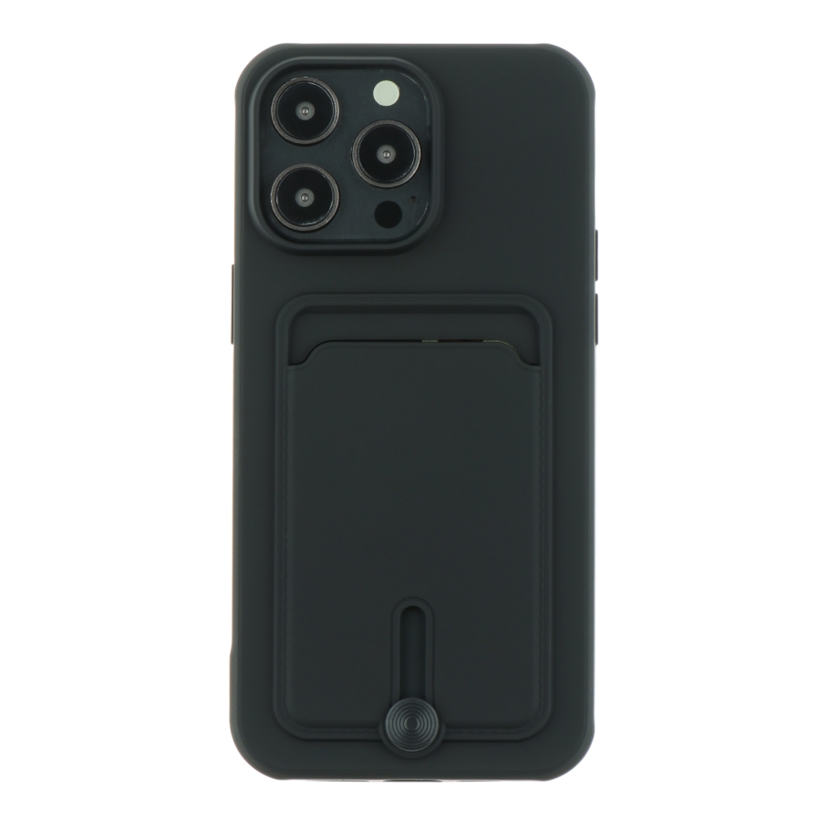 Чехол TPU Colorfull Pocket Card для iPhone 15 Pro Max (18.Black)