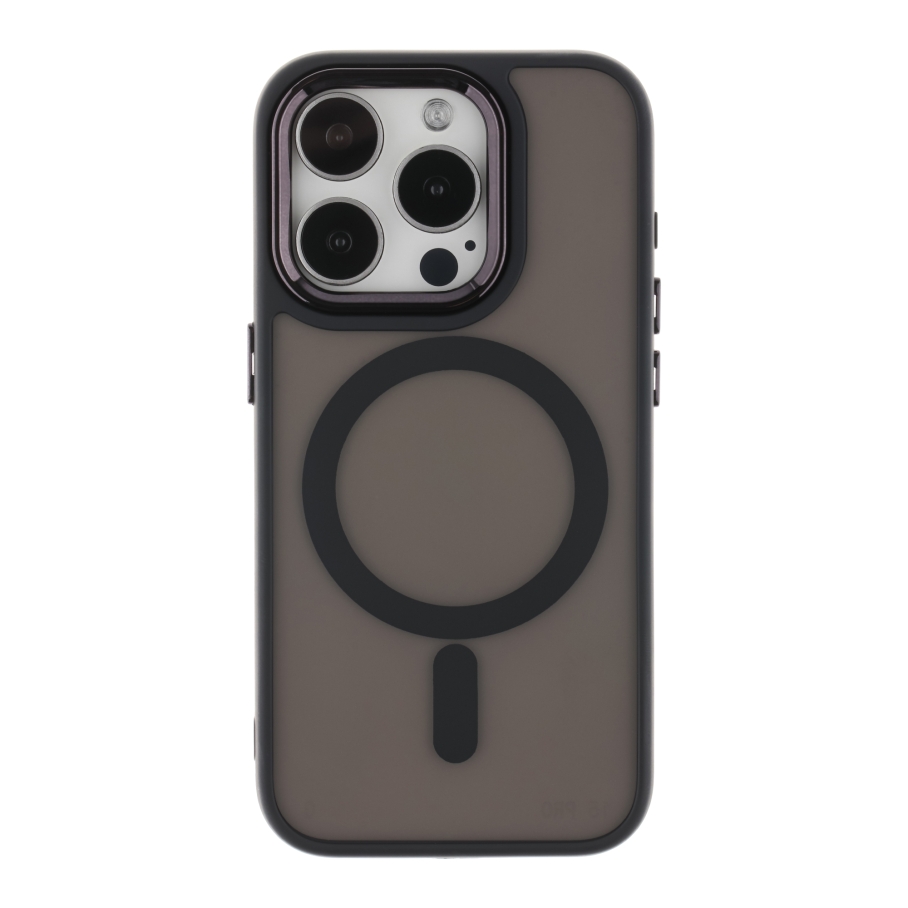 Чехол TPU+PC Space Magnetic Color with Magsafe для iPhone 15 Pro (Black)