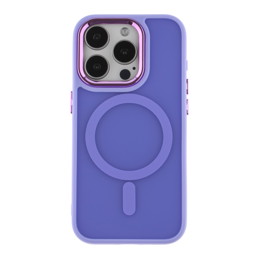Чехол TPU+PC Space Magnetic Color with Magsafe для iPhone 15 Pro (Purple)