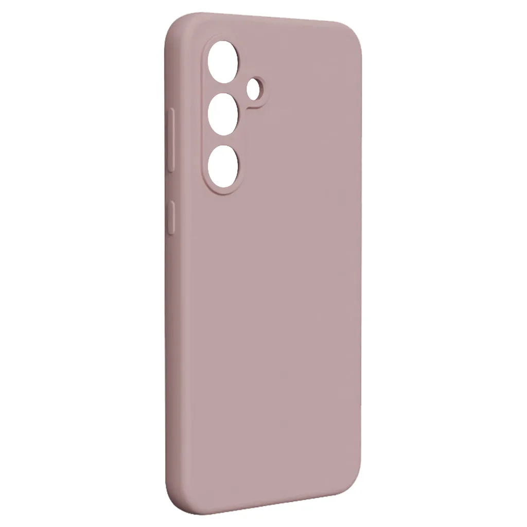 Чехол Silicone Cover Full Camera для Samsung Galaxy S24 FE 5G (S721), цвет розовый песочный