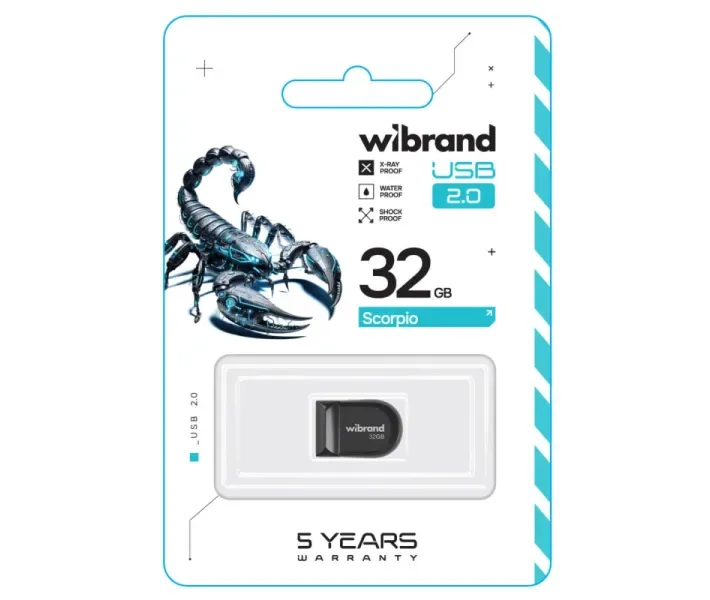 USB Flash Drive Wibrand 32gb Scorpio, цвет черный