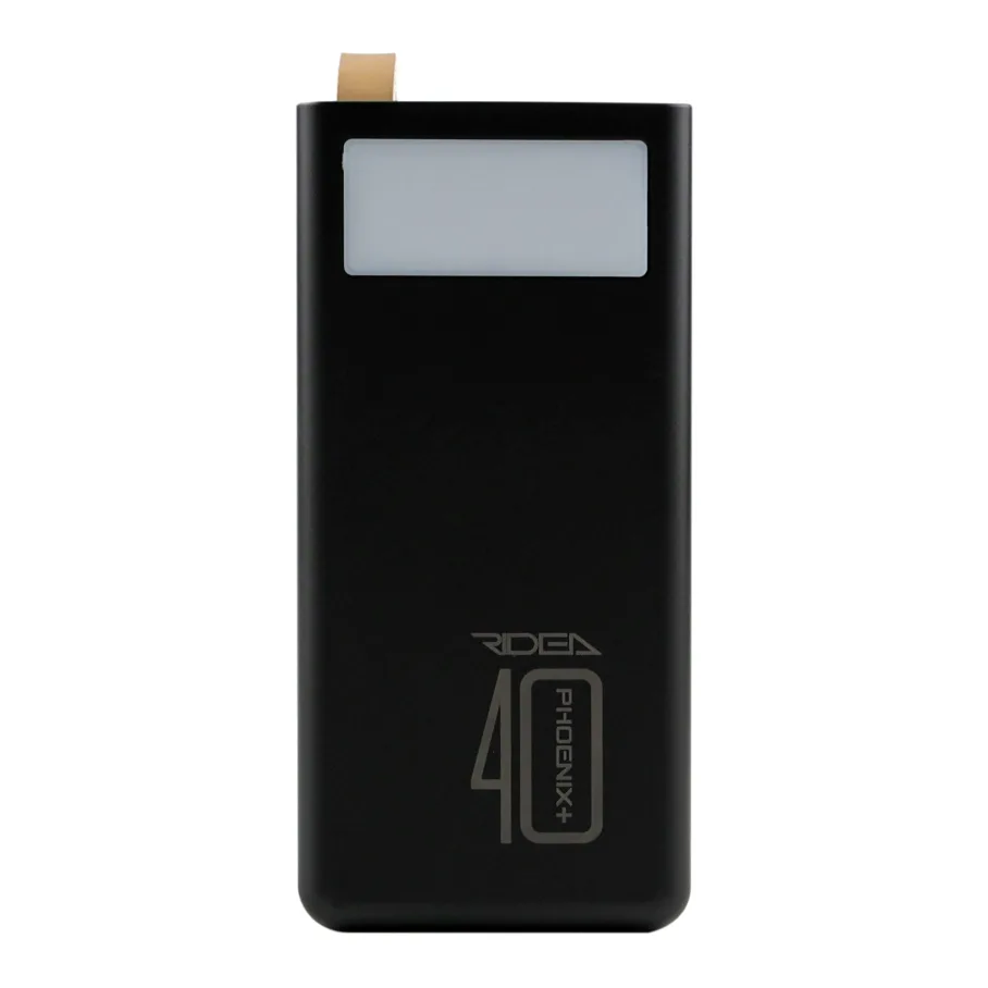 Power Bank Ridea RP-D40L+ Phoenix40+ PD/QC 3.0 20W digital display + lamp 40000 mAh, цвет черный
