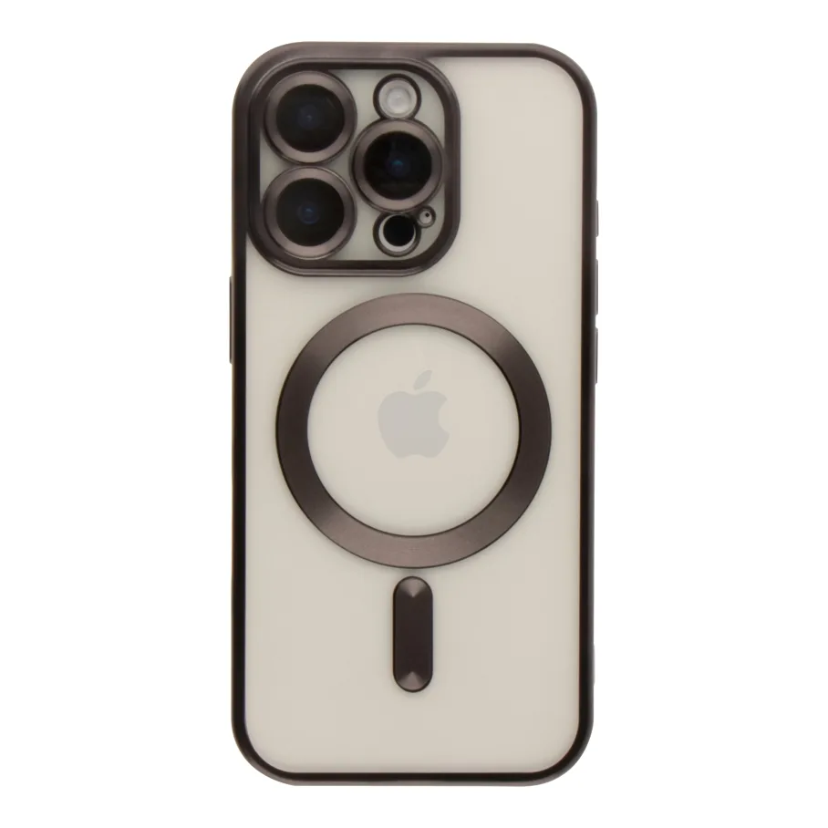Чехол для iPhone 16 Pro Max с MagSafe, цвет хромированный черный