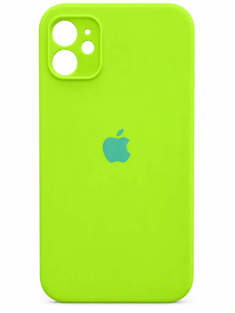 Чехол Silicone Case Square Full Camera для iPhone 11, цвет зеленый