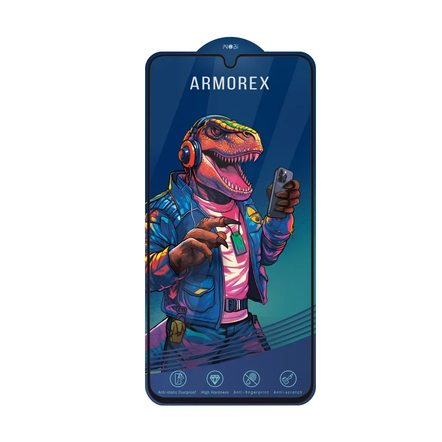 Защитное стекло ARMOREX 5D High-Alum, цвет черный