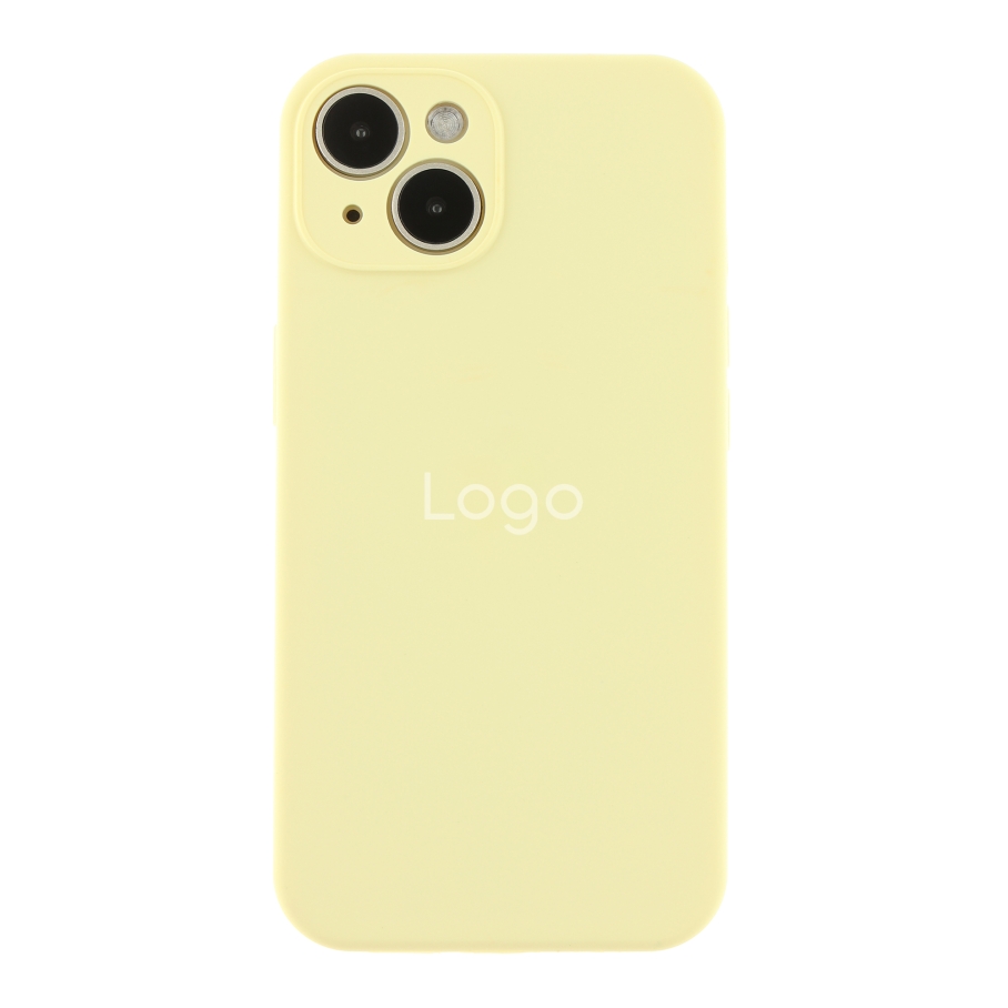 Чехол Silicone Case Full Size with Frame для iPhone 14 (60.Crem Yellow)
