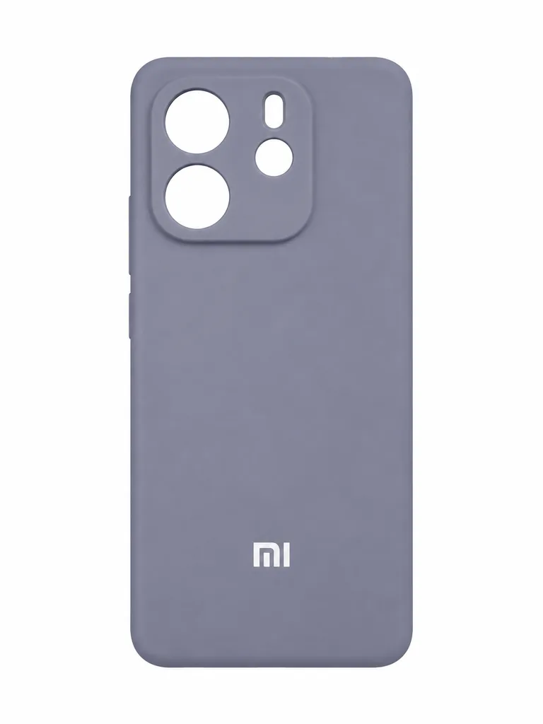 Чехол Liquid Silicone для Xiaomi Redmi Note 14 4G (Global version), цвет темно-серый