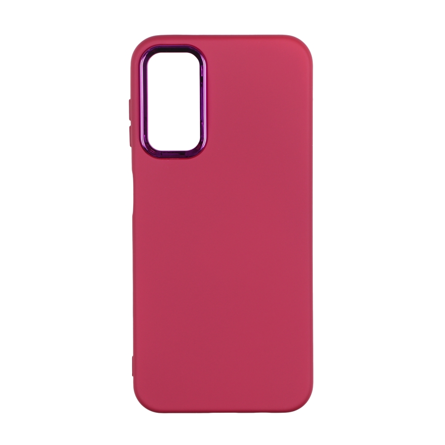 Чехол Silicone Cover Metal frame (AA) для Samsung Galaxy A14 4G (A145)/A14 5G (A146) (42.Maroon)