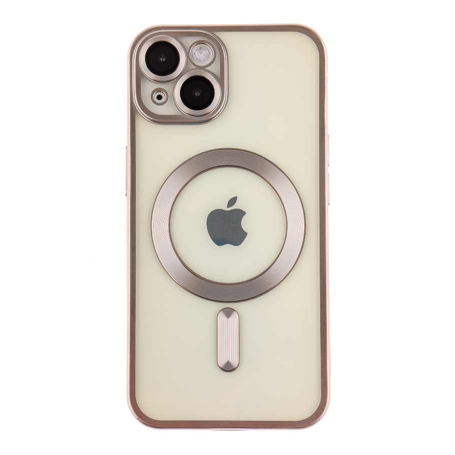 Чехол TPU Metallic Chrome Full Camera with Magsafe для iPhone 14 (Titan)