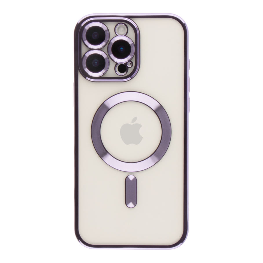 Чехол TPU Metallic Full Camera with Magsafe для iPhone 16 (Dark Purple)