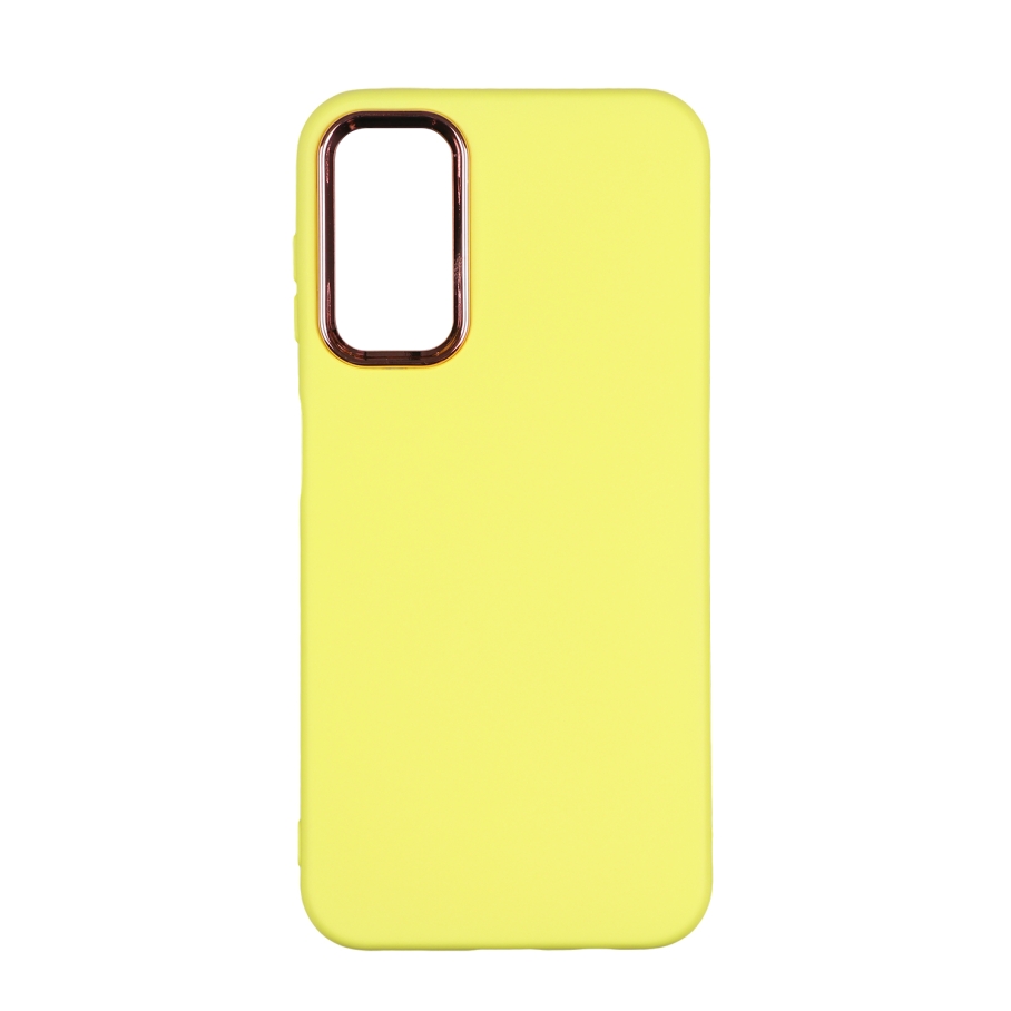 Чехол Silicone Cover Metal frame (AA) для Samsung Galaxy A14 4G (A145)/A14 5G (A146) (04.Yellow)