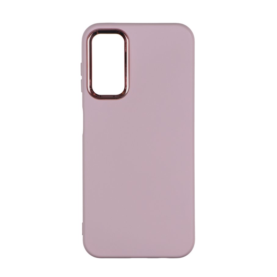 Чехол Silicone Cover Metal frame (AA) для Samsung Galaxy A14 4G (A145)/A14 5G (A146) (06.Light Pink)