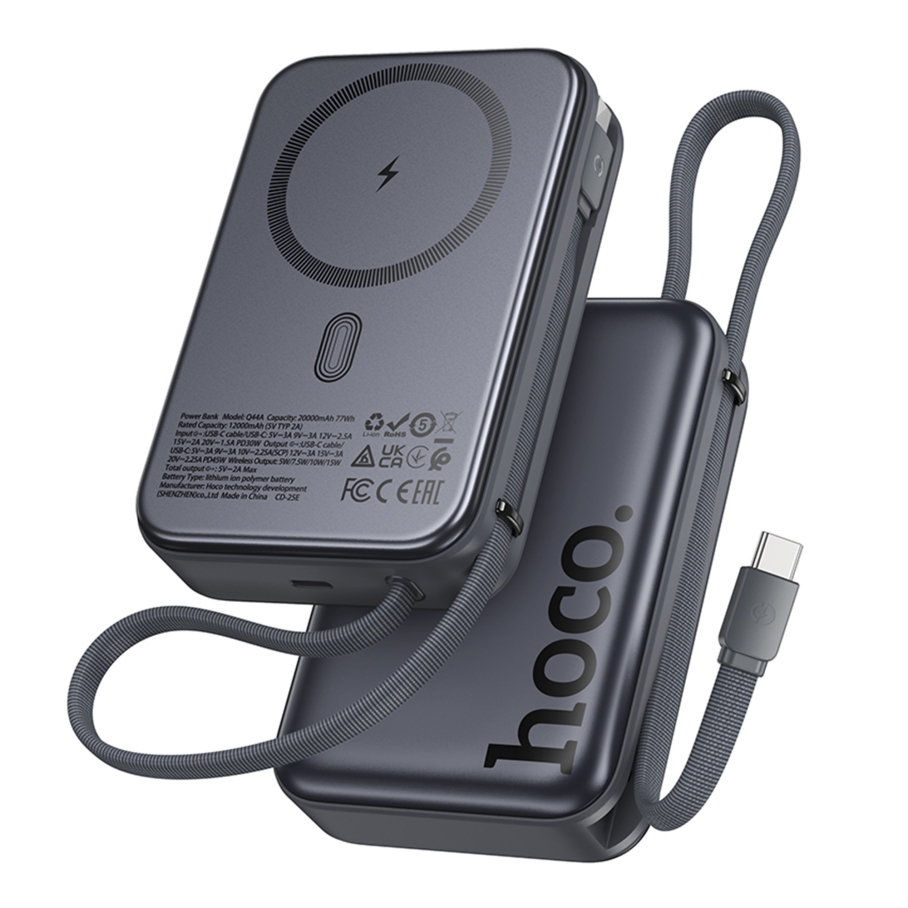 Power Bank Hoco Q44A Origen dual PD45W magnetic 20000mAh (Серый)