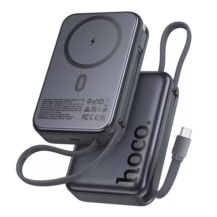 Power Bank Hoco Q44A Origen dual PD45W magnetic 20000mAh, цвет серый