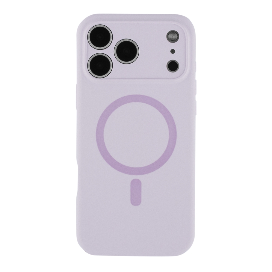 Чехол Glow Silicone Case Full Camera with Magsafe для iPhone 17 Pro Max (Light purple)