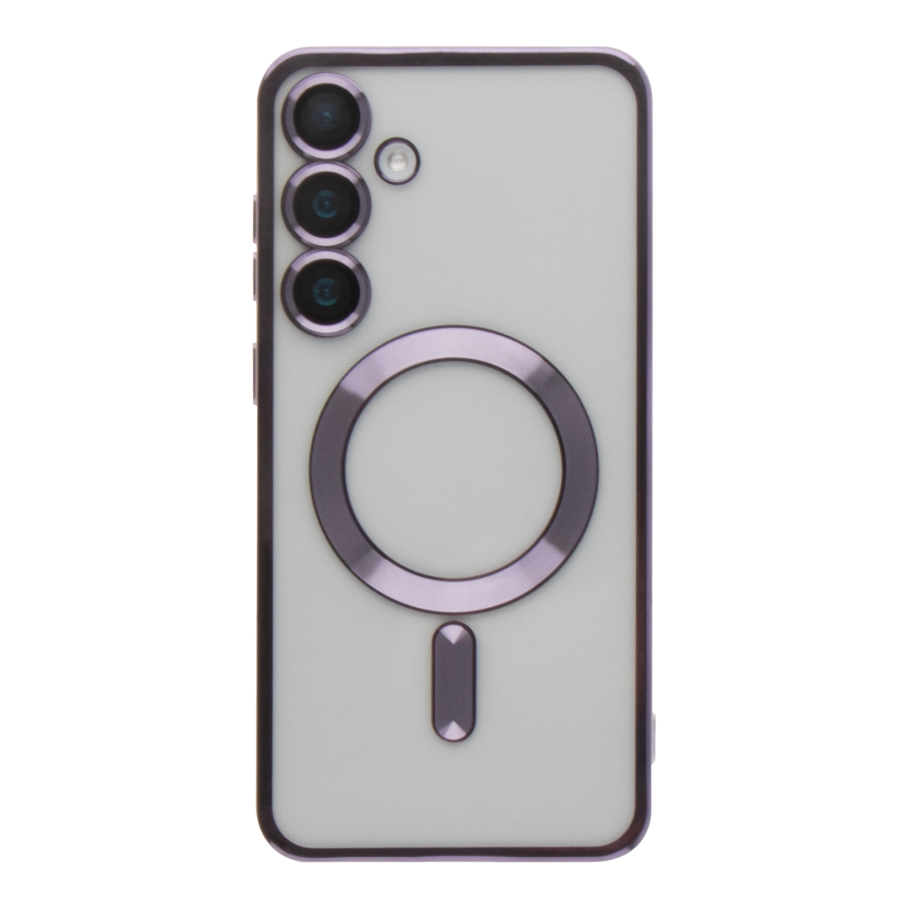 Чехол TPU Metallic Full Camera with Magsafe для Samsung Galaxy S24+ 5G (S926) (Dark Purple)
