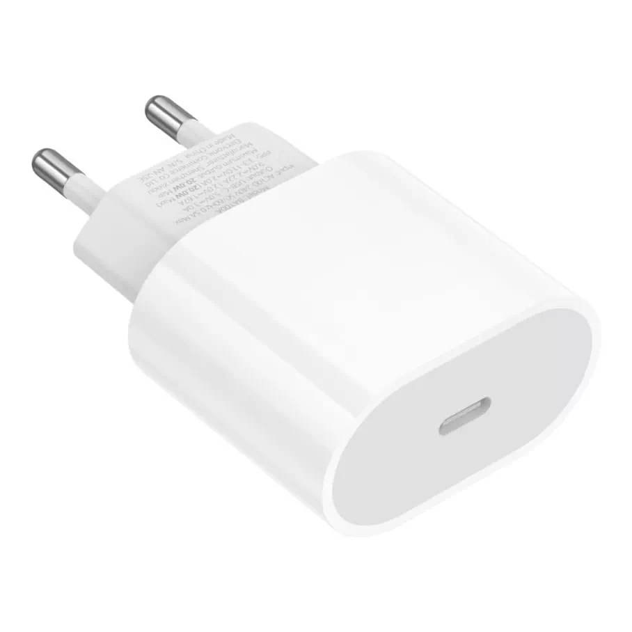 Сетевое Зарядное Устройство Borofone BA100A 1USB-C PD/QC 20W, цвет белый