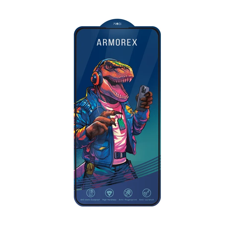 Защитное стекло ARMOREX 5D High-Alum AntiDust, цвет черный