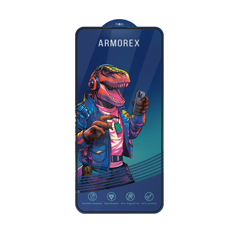 Защитное стекло ARMOREX 5D High-Alum AntiDust for iPhone 17 Air (Черный)