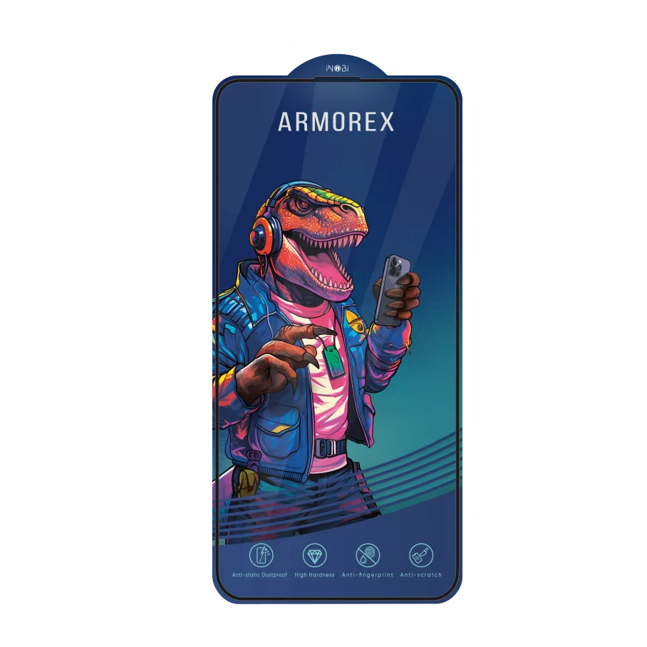 Защитное стекло ARMOREX 5D High-Alum AntiDust, цвет черный