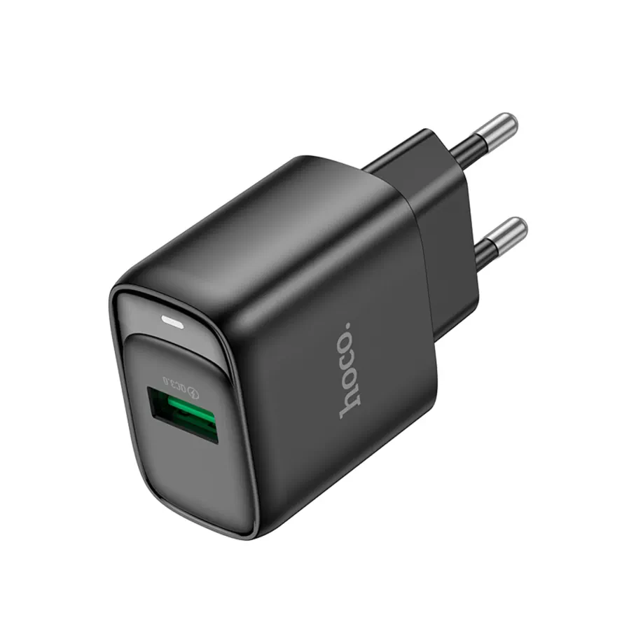 Сетевое Зарядное Устройство Hoco C140A 1USB QC 18W, цвет черный