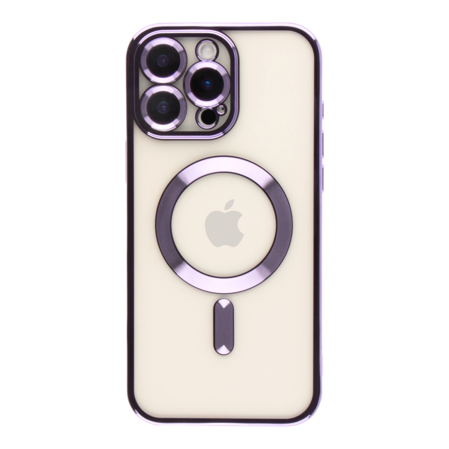Чехол TPU Metallic Full Camera with Magsafe для iPhone 16 Pro Max (Purple)