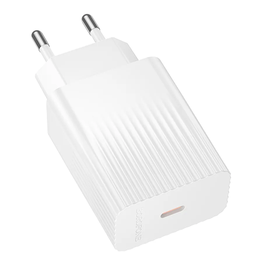 Сетевое Зарядное Устройство Borofone BAS75A 1USB-C PD/QC 30W, цвет белый