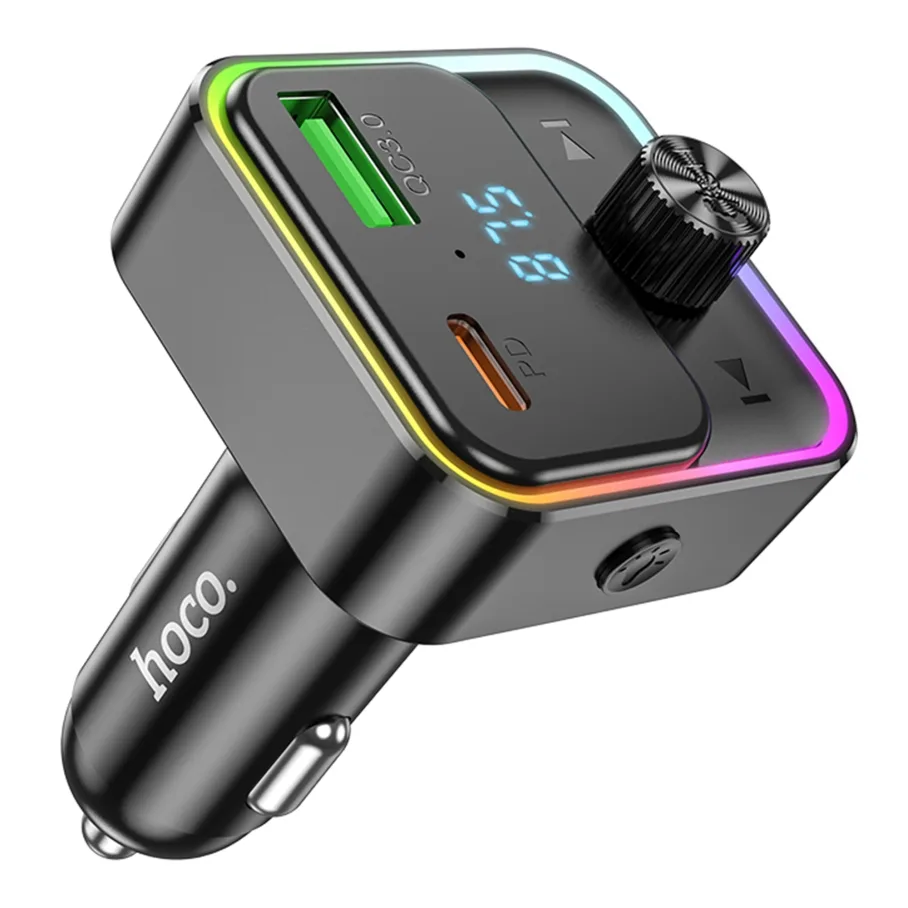 Модулятор Hoco E81 USB-C PD30W+USB-A QC18W/BT5.0, цвет черный