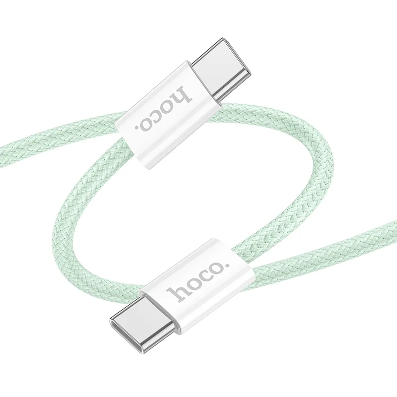 USB Hoco X104 Source 60W Type-C to Type-C 2m, цвет зелёный