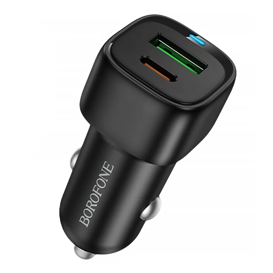 Авто Зарядное Устройство Borofone BZ34B 1USB QC18W/1USB-C PD20W Total 38W, цвет черный