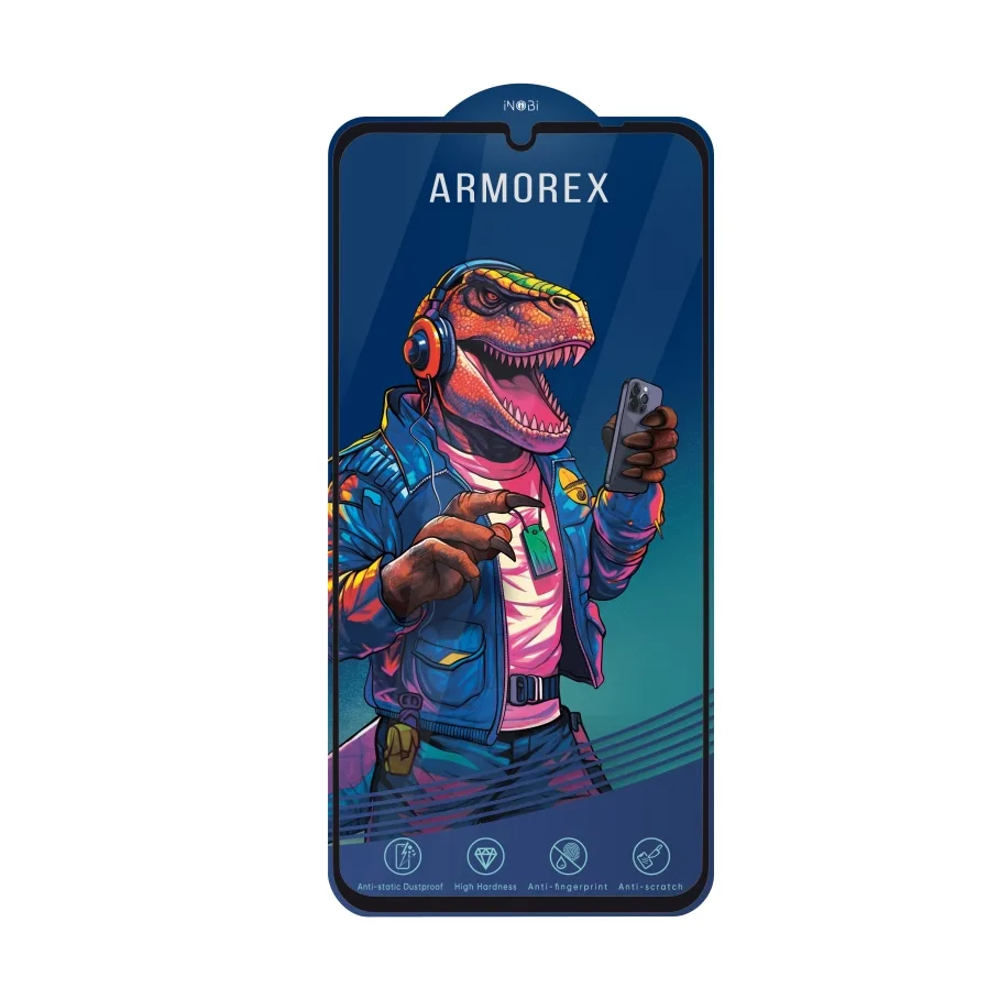 Защитное стекло ARMOREX 5D High-Alum AntiDust for Xiaomi Redmi 14C/A4/A3 Pro/Poco C75 (Черный)