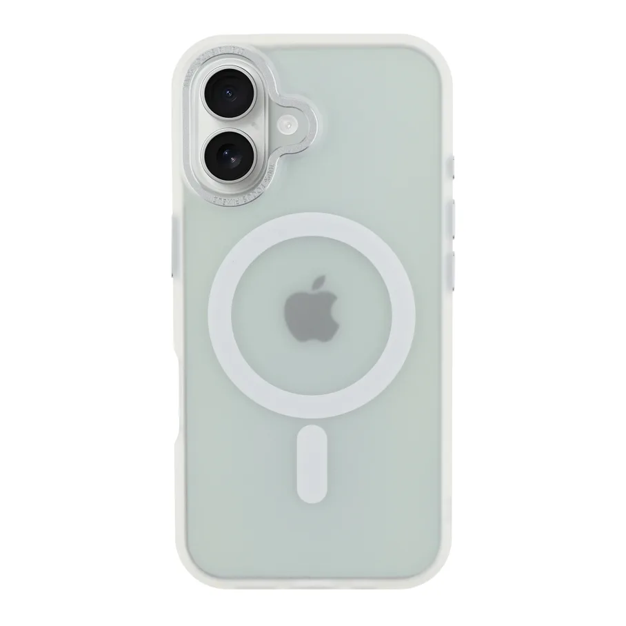 Чехол TPU+PC Goldencis Matte with MagSafe для iPhone 16 Plus (White)