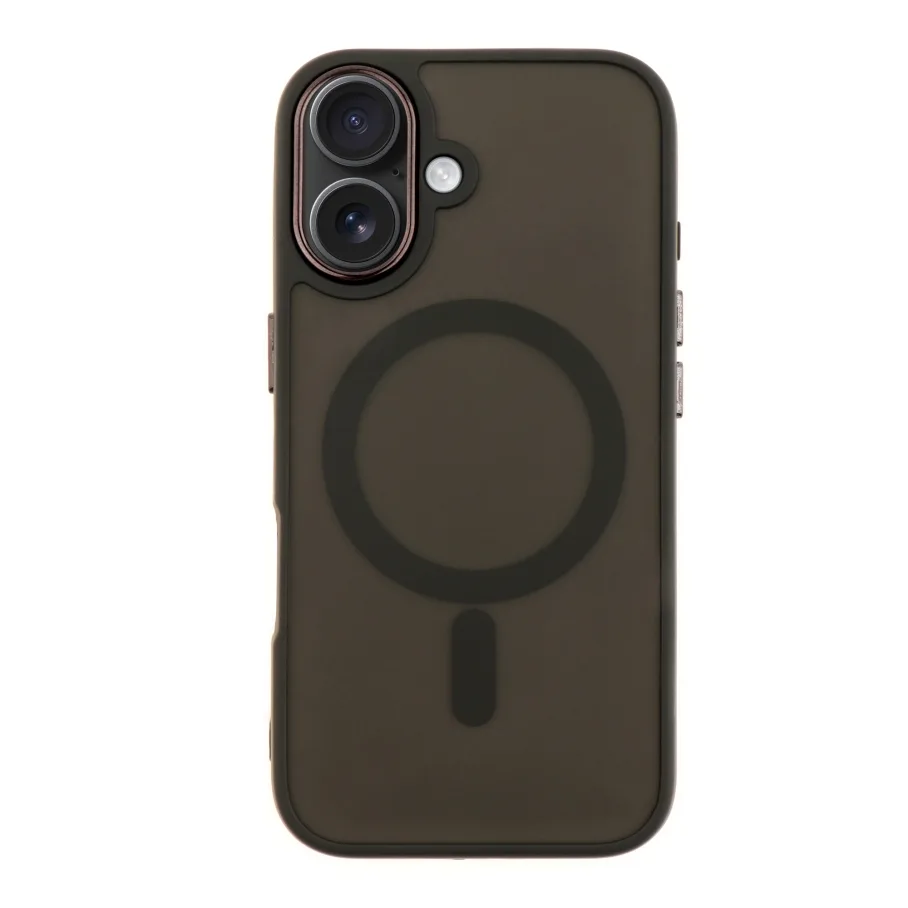 Чехол TPU+PC Space Magnetic Color with Magsafe для iPhone 16 Plus (Black)