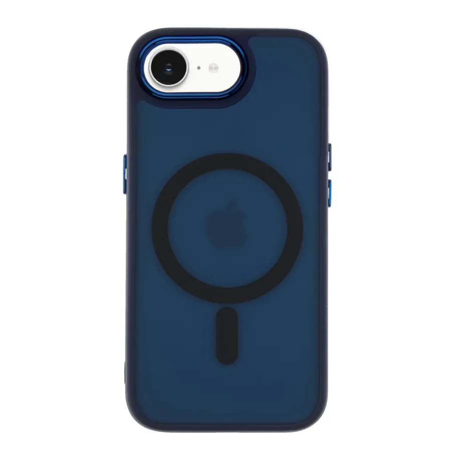 Чехол TPU+PC Space Magnetic Color with Magsafe для iPhone 17e/16e (Dark Blue)