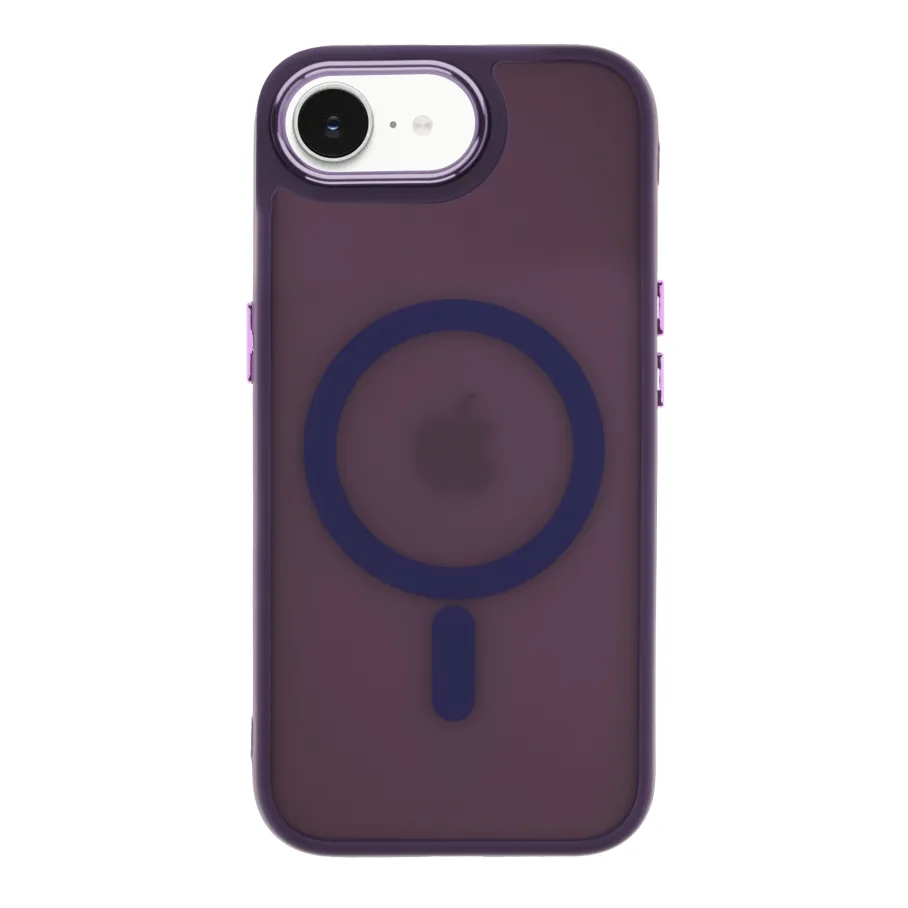 Чехол TPU+PC Space Magnetic Color with Magsafe для iPhone 17e/16e (Dark Purple)