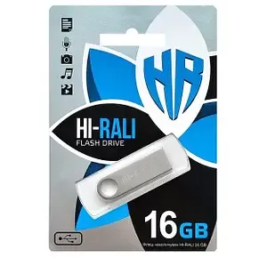 USB Flash Drive Hi-Rali Shuttle 16gb, цвет стальной