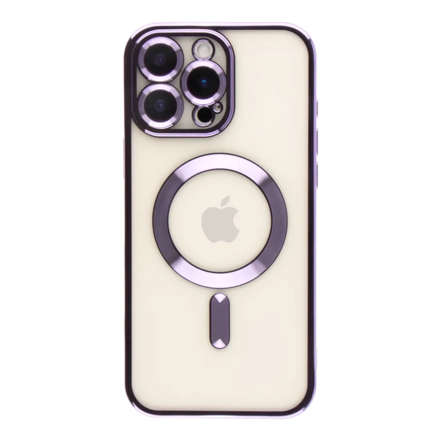 Чехол TPU Metallic с MagSafe для iPhone 16 Pro Max, цвет темно-фиолетовый