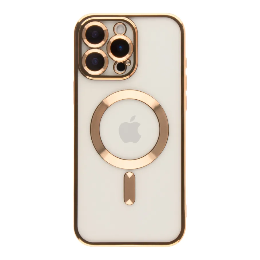Чехол TPU Metallic с Magsafe для iPhone 16 Pro Max, цвет золотой