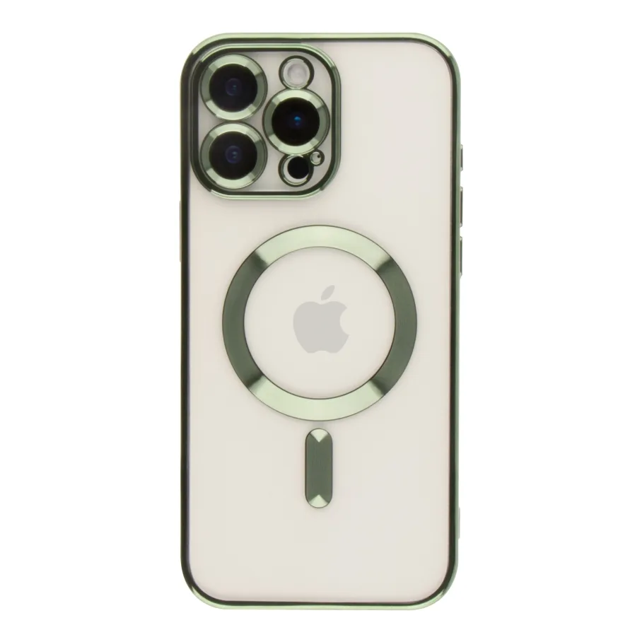 Чехол TPU Metallic с Magsafe для iPhone 16 Pro Max, цвет зеленый