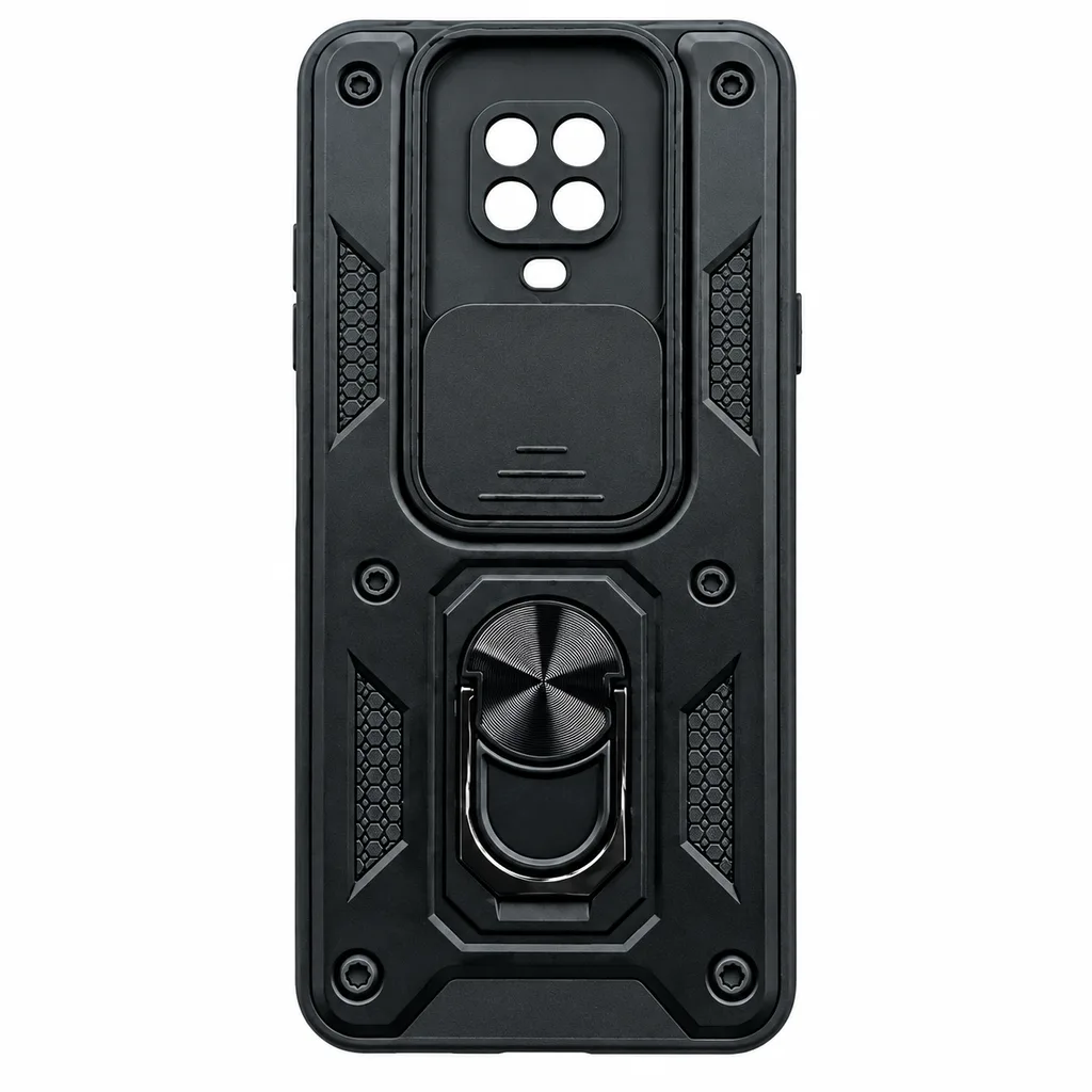 Armor Case with Curtain for Xiaomi Redmi Note 9 5G, цвет черный
