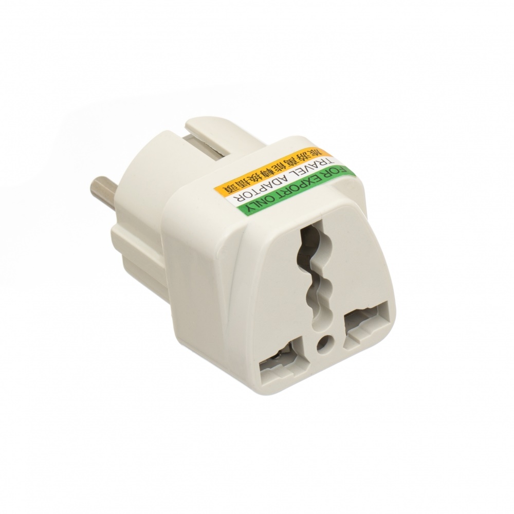 Сетевой Переходник с English на EU Nickel Plated (Белый)