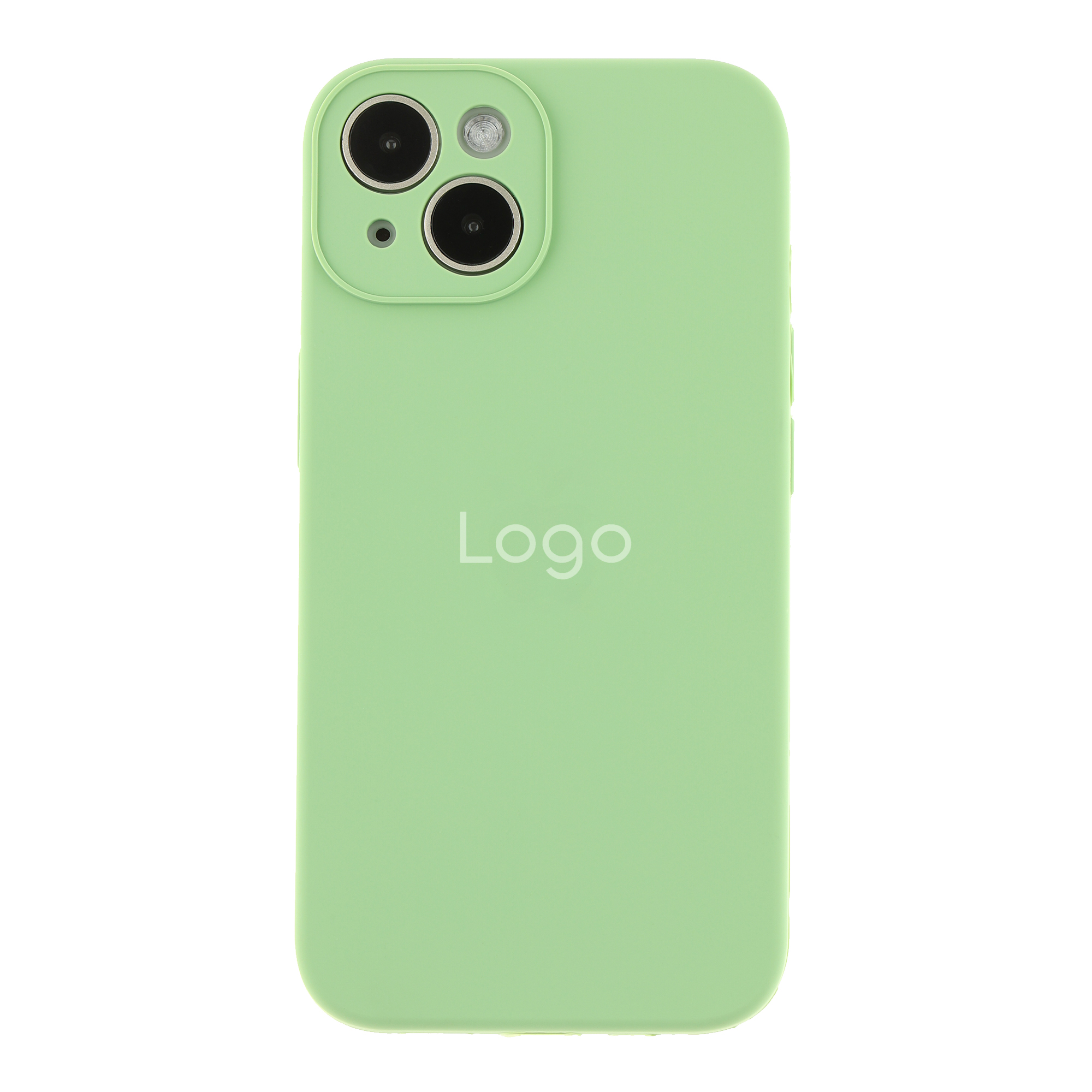 Чехол Silicone Case Full Size with Frame для iPhone 14 (01.Mint)