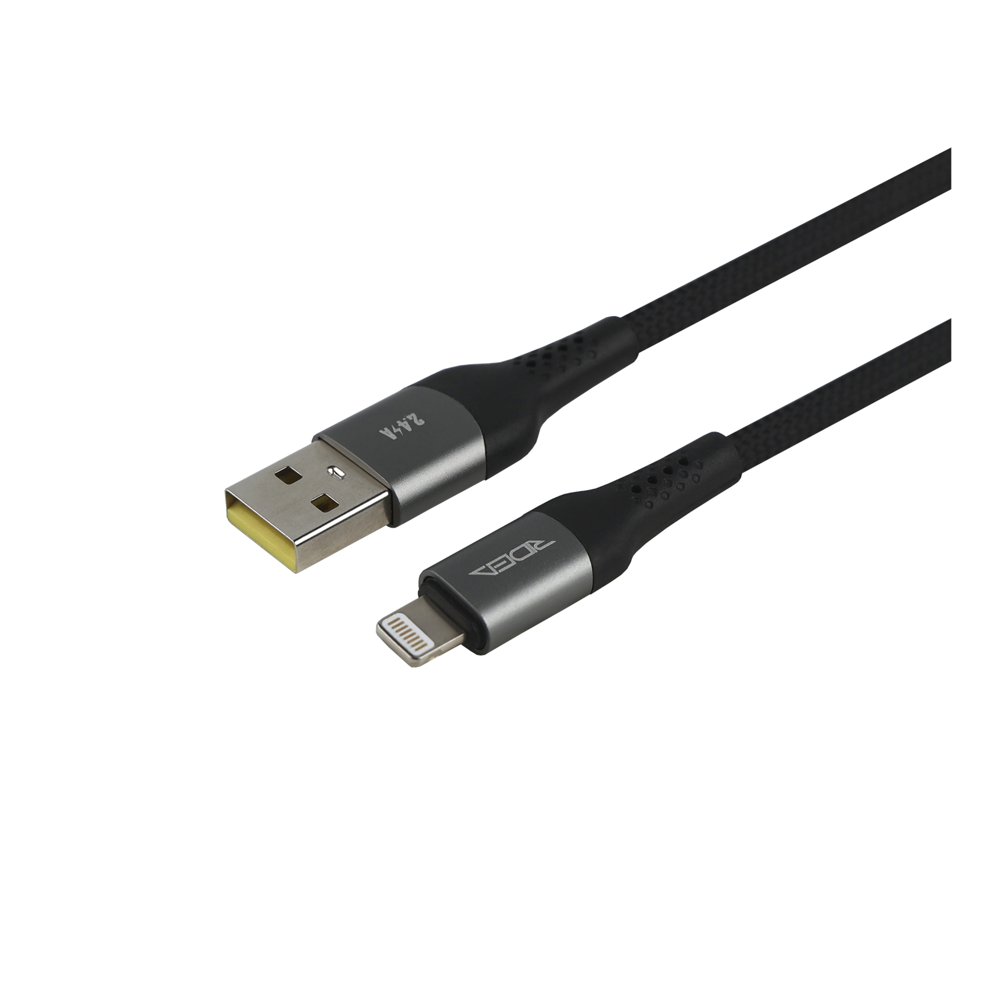 USB Ridea RC-US42 UltraStrong Lightning 12W 1.2m (Черный)