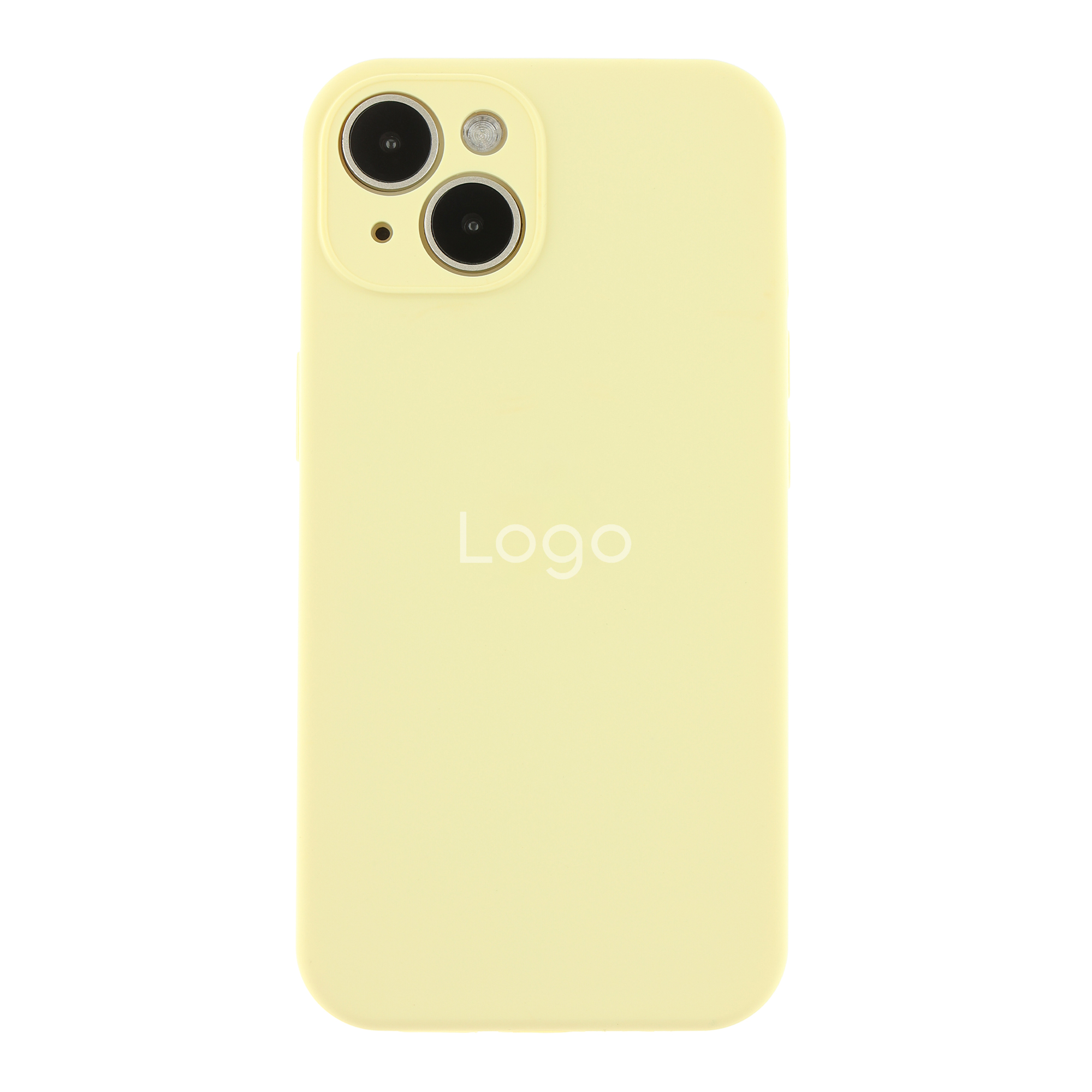 Чехол Silicone Case Full Size with Frame для iPhone 14 (60.Crem Yellow)
