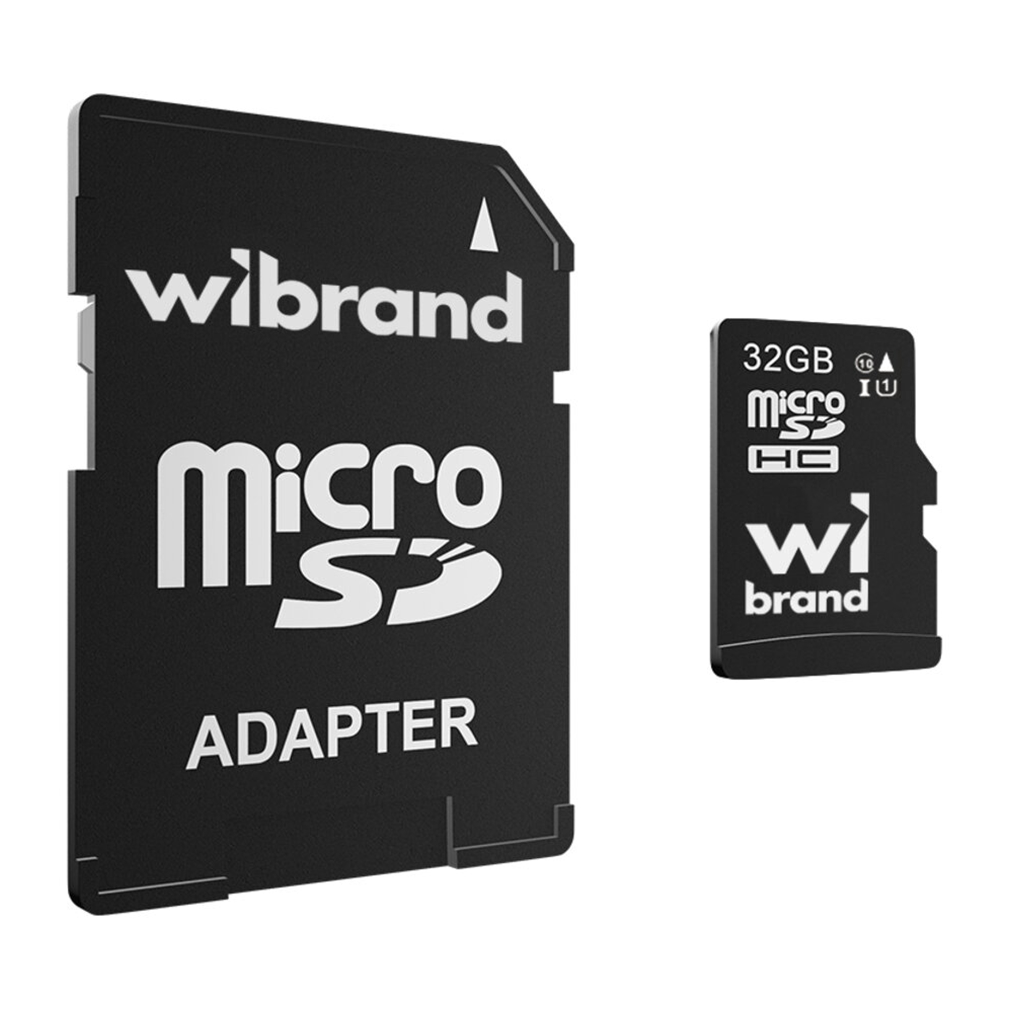 Карта Памяти Wibrand MicroSDHC 32gb UHS-1 10 Class & Adapter (Черный)